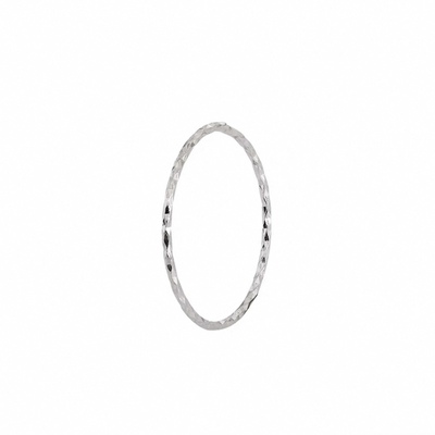 Berber 好质感细闪肌理素圈叠戴戒指 s925银 极简高级通勤百搭