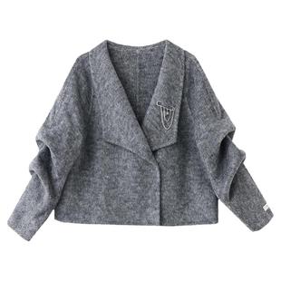 双面羊绒大衣女短款2025秋冬新款高级感小个子休闲宽松羊毛呢外套