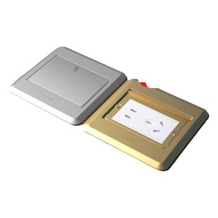 公牛地插插座隐形五孔网络超薄嵌入式全铜防水盖板地面隐藏地插座