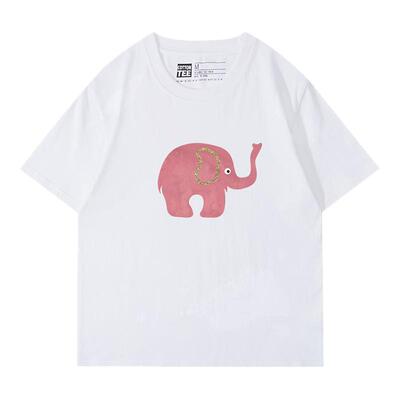 正肩t恤女短袖ins潮宽松纯棉半袖