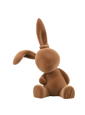 创意卡通植绒树脂兔子艺术摆件