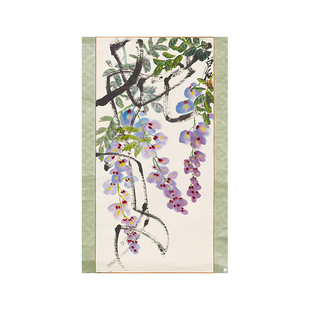 3D-JP成人塑料拼图1000片客厅名画装饰 齐白石盛开的紫藤花H3437