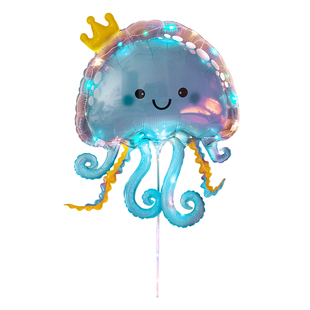 ins网红风筝气球飞天波波球章鱼充氦气飘空地推卡通玩具户外摆摊