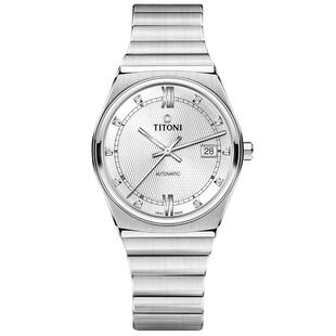 Titoni瑞士梅花手表动力系列精钢自动机械时尚男士腕表官方旗舰店