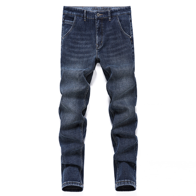 罗蒙冬季加绒加厚牛仔裤弹力中年