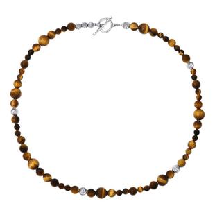 极光以南虎眼石项链秋季棕色首饰美拉德风饰品高级感叠戴锁骨链女