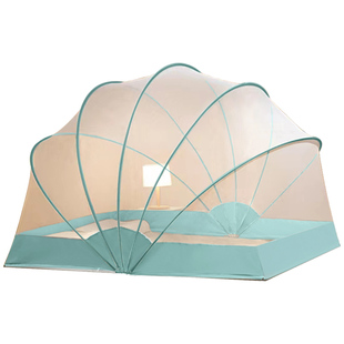 2023可折叠蚊帐免安装家用卧室2024新款型儿童单人学生宿舍蒙古包