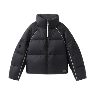 it:CHOCOOLATE立领撞色羽绒服女2025冬季新款韩版小个子短款棉服