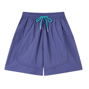 流石男装时尚宽松防晒透气凉感短裤2026年夏季男女款运动五分裤子