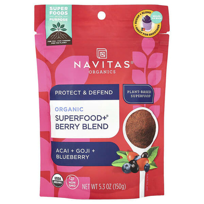 Navitas Organics有机浆果混合物巴西莓枸杞蓝莓矿物质营养