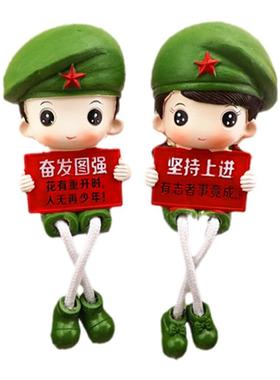 卡通励志装饰娃娃学生小礼品摆件