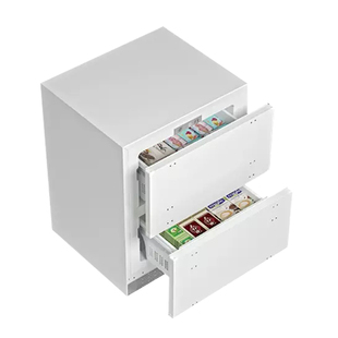 抽屉式小冰箱嵌入式68L内嵌橱柜隐藏卧式家用零嵌全嵌台下冷冻柜