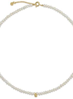 小众极细米珠项链锁骨潮颈链