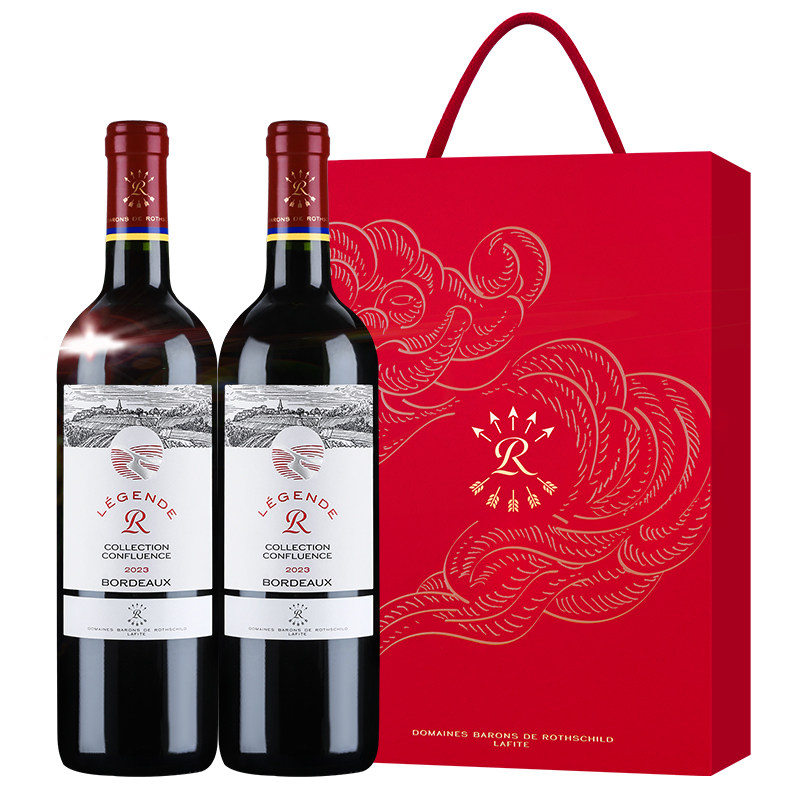 拉菲红酒礼盒装精选波尔多尚品干红葡萄酒中秋送礼官方正品旗舰店