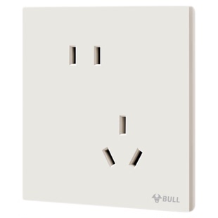 公牛开关插座官方旗舰店正品蝶翼超薄插座五孔插座公牛g57奶绒咖