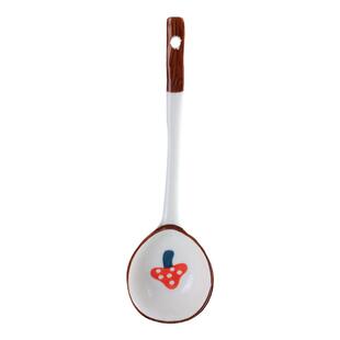 五里铺严选日式长柄陶瓷勺子手绘釉下彩网红汤勺卡通可爱甜品勺