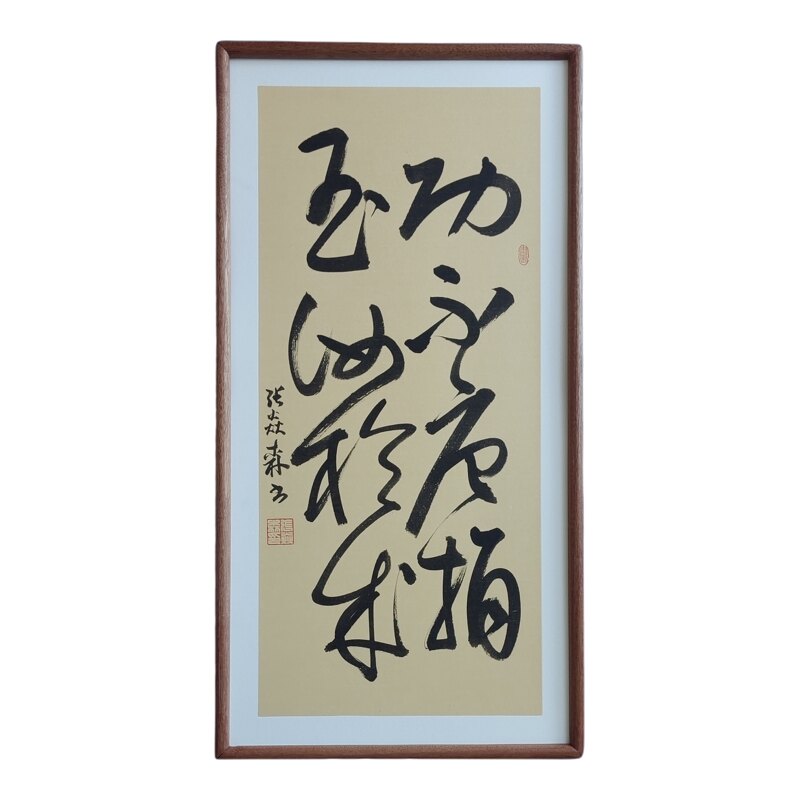 手写书法 功不唐捐玉汝于成 侘寂风客厅玄关禅意字画茶室书房挂画