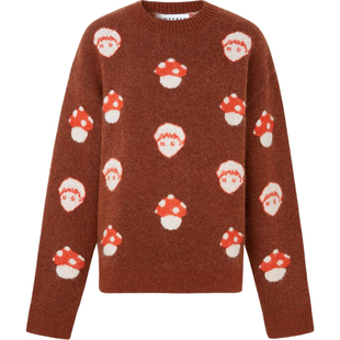 【折扣】NOSENSE OFFICIAL 秋冬女嵌花针织混纺毛衣