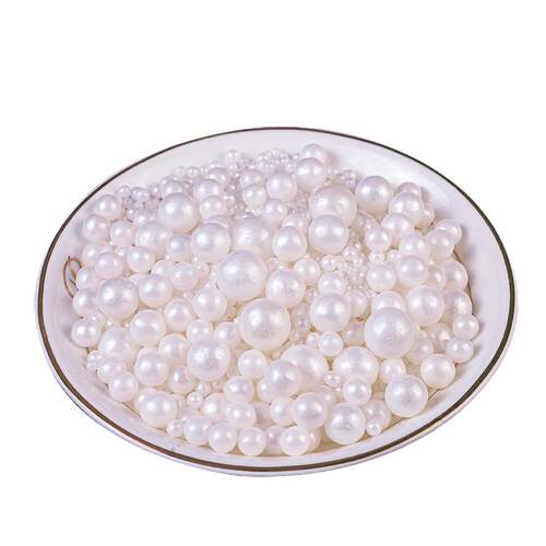 蛋糕装饰糖珠白色系圆珠西点蛋糕冰淇淋烘焙混合糖珠杯子蛋糕装饰