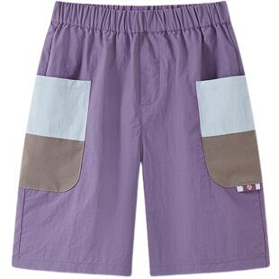 MQD马骑顿夏季新品户外工装风五分裤网眼拼接大口袋休闲裤