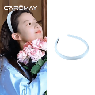 [玫瑰同款]卡洛美浅蓝色海绵发箍女夏季2024年新款法式气质头饰