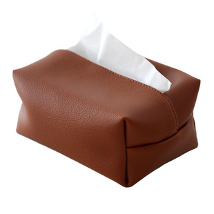 清仓。荔枝纹皮质纸巾盒餐厅抽纸盒书房轻奢家用简约装饰餐巾纸盒