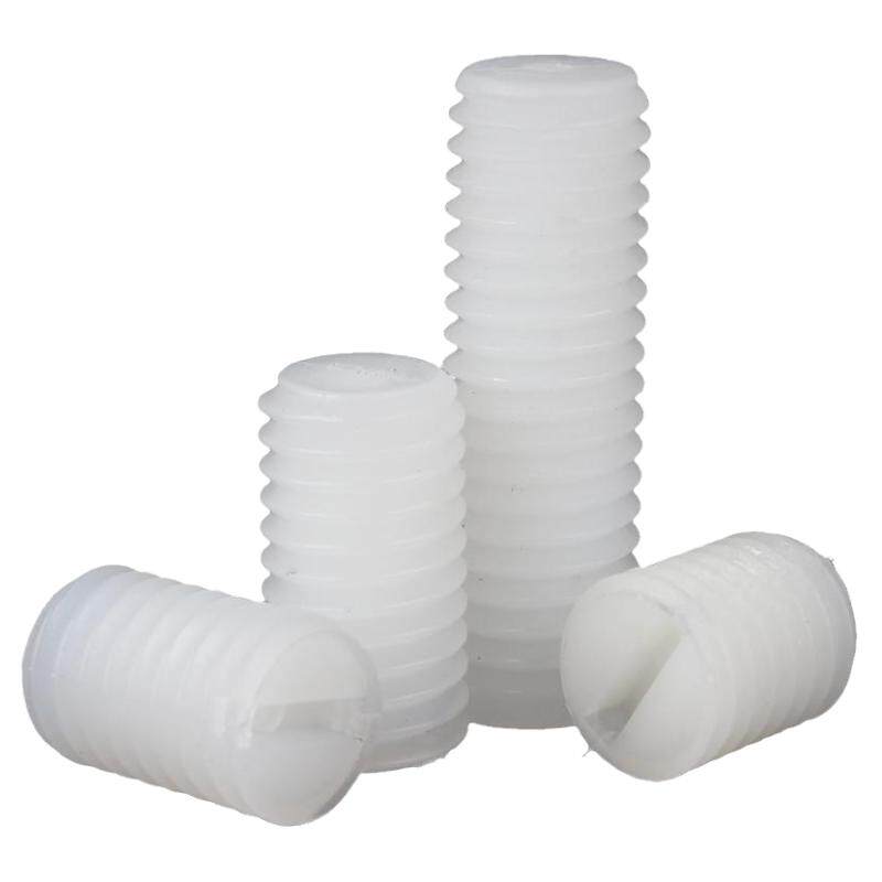 紧定螺钉一字尼龙机米螺丝塑料无头螺丝钉绝缘基米顶丝M3M4M5M6M8