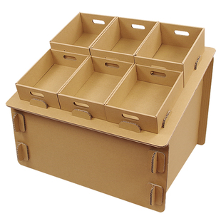 PAPER PANDA 幼儿园儿童过家家纸玩具商店小卖部卖东西小货摊货柜