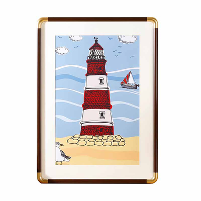 仿铜角中式卡纸画框空框定制a4A3字画书法装裱正方形拼图相框挂墙