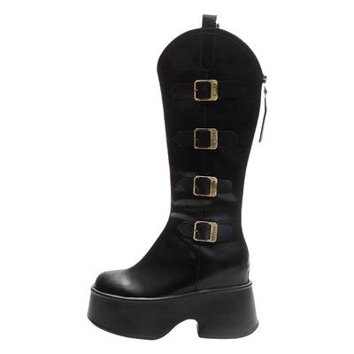 内增高11公分真皮骑士靴轻便不重