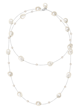 满天星仿制巴洛克异形珍珠项链女小众高级感毛衣链叠戴锁骨链颈链