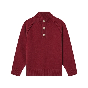 多多家男童毛衣针织衫2025冬装新款秋冬季儿童中大童高领洋气上衣
