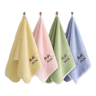 吸水速干儿童纯棉可挂式洗脸巾