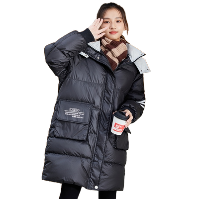 女大童中长款加厚羽绒服