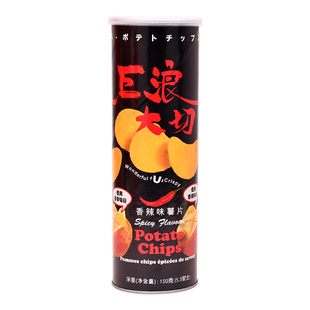 马来西亚进口巨浪大切薯片膨化零食土豆片番茄香辣原味芝士味休闲
