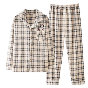 亲子睡衣父子秋冬季加厚卡通开衫儿童男孩大童法兰绒套装2025新款