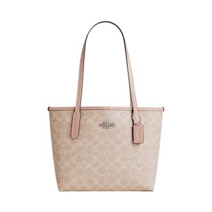 【情人节礼物】COACH/蔻驰女士24年新款city 23奶茶色托特包单肩