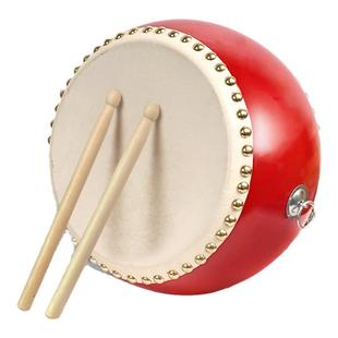 牛皮小鼓儿童玩具奥尔夫音乐打击乐器手拍打锣鼓专业学生表演道具