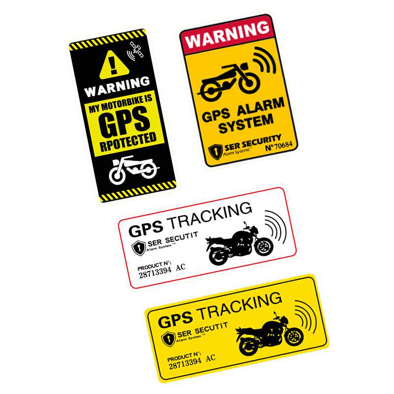 摩托车小牛电动车贴纸GPS防盗警示贴 电摩划痕遮盖装饰反光贴花24