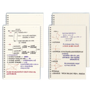 线圈本学生用加厚笔记本子b5空白横线小方格本考研网格记事本简约ins风a5随身日记本大学生读书记录本a4