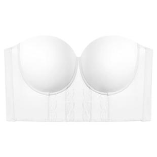 EMMAROSE婚纱专用束腰裹胸胖mm大胸显小文胸薄款无肩带大码内衣女