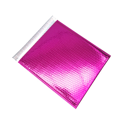 现货玫红色镀铝膜电商泡泡袋19x26加厚快递打包气泡信封袋可印刷