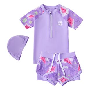 儿童游泳衣女孩2026新款中大童分体小学生防晒初中生女款游泳装备