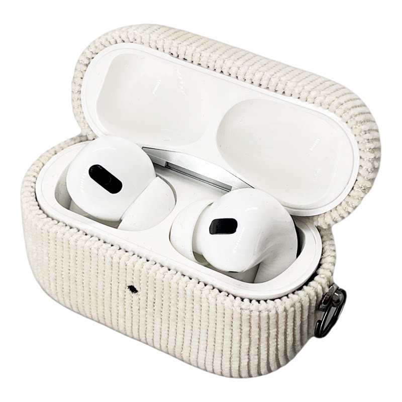 适用AirPods4代苹果蓝牙耳机壳airpods1/2代防摔保护套创意高级感毛呢灯芯绒AirPodsPro3/2代耳机包外壳5代盒
