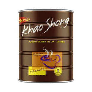 泰国进口高崇高盛美式速溶纯黑咖啡粉 醇苦 无糖750g桶装