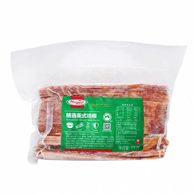 荷美尔精选美式培根1kg切片培根烟熏肉片烘焙三明治汉堡披萨专用