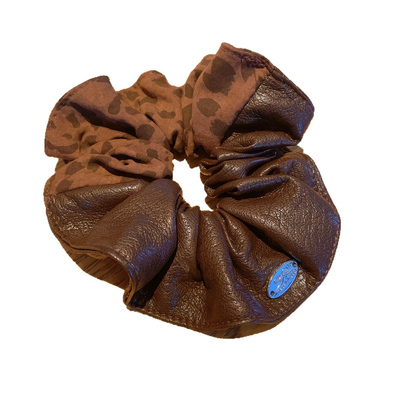 豹纹布艺贝壳三角抓夹2025新款