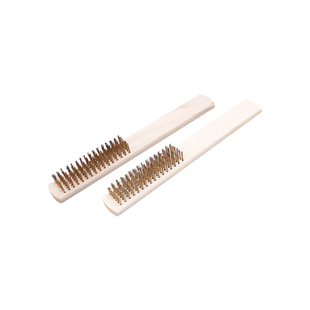 木柄文玩钢丝刷铁不锈钢除锈带柄清洁铜丝刷子工业用打磨刚刷铜刷