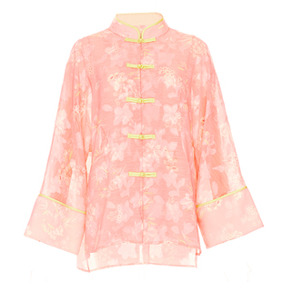 【斓曦同款】花木深新中式盘扣上衣女改良立领对襟衫提花唐装外套