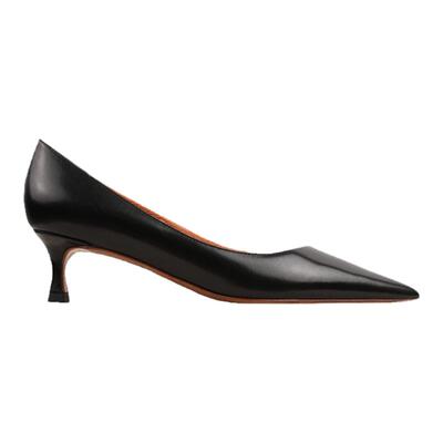 胎牛皮春秋款舒适风真皮底高跟鞋